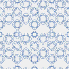 Poster - Round doodles all over. Casual print wallpaper. Vector.