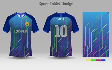 Sticker - Abstract Football Jersey Template Sport T-shirt Design