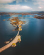© AmazingAerialAgency - Aerial view of the Atlantic Ocean Road, near Molde Norway.