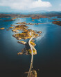 © AmazingAerialAgency - Aerial view of the Atlantic Ocean Road, near Molde Norway.