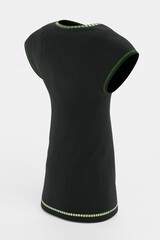 Sticker - Realistic 3D Render of Black Dress