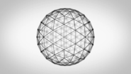 Poster - 3d Sphere Model Spinning For Corporate Business Graphic/ 4k animation of an abstract corporate business background with 3d circle logo spinning and looped