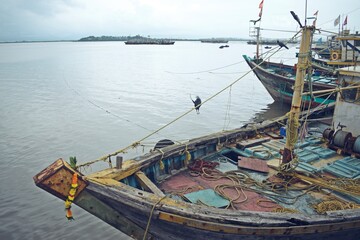 Wall Mural - Boats on the shore