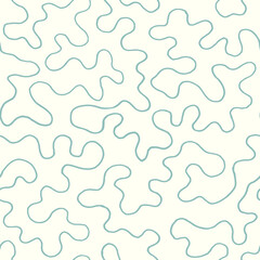 Poster - Seamless pattern with hand drawn curves