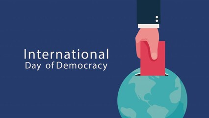 Canvas Print - international democracy day lettering