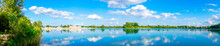 Swimming Lake Schlicht Near Neuhofen And Waldsee In Rhineland-Palatinate. View Of The Lake And The Surrounding Nature In Summer.
