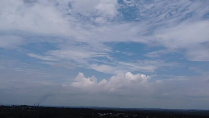 Wall Mural - Cloudy day time-lapse storm clouds