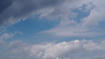 Wall Mural - Cloudy day time-lapse storm clouds