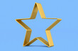 © boule1301 - Metal cookie cutters for homemade Christmas biscuit on a blue background.