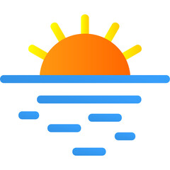 Sticker - Sunrise Landscape Icon