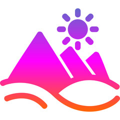 Poster - Pyramid Landscape Icon