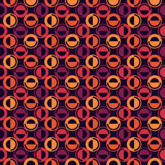 Wall Mural - Polka dot ornament. Repeated circles seamless pattern. Modern stile geometric background. Geo motif surface print