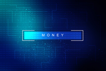 Poster - 2D Digital Abstract Business Networking background