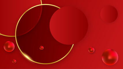 Luxury red and gold wallpaper background