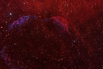 beautiful red space nebula. elements of this image furnished by nasa