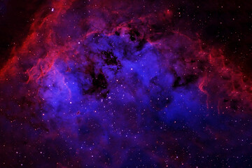 Wall Mural - Beautiful purple space nebula. Elements of this image furnished by NASA