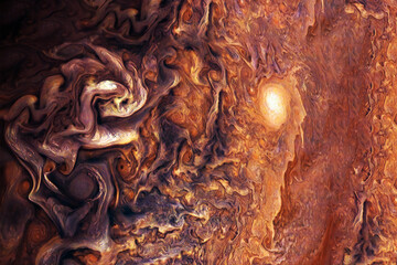 Wall Mural - surface of jupiter, background, texture. elements of this image furnished by nasa