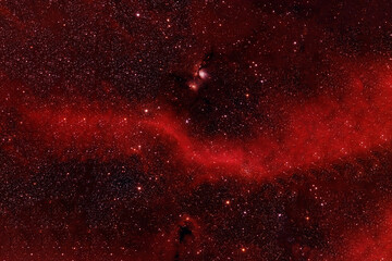 Wall Mural - Beautiful red space nebula. Elements of this image furnished by NASA