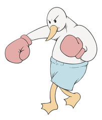 Wall Mural - Boxing goose draw