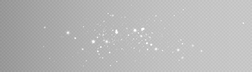 Poster - Light effect with lots of shiny shimmering particles isolated on transparent background. Vector star cloud with dust.