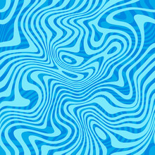 Blue Water Surface Seamless Pattern. Vector Sea Ripple. Abstract Distort Background With Waves. Swimming Pool Illustration