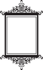Poster - Retro Art Deco Black and White Frame for Greeting Cards and Wedding Invitations