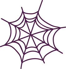 Hand Drawn Spider Web Halloween Illustration