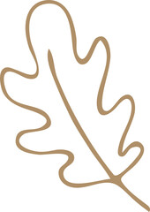 Wall Mural - beige line oak illustration