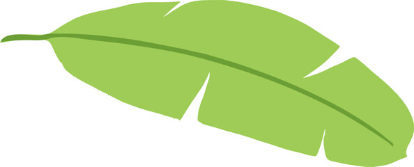 Wall Mural - green banana leaf illustration