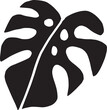 © tabitazn - Black Monstera Leaf Doodle Illustration