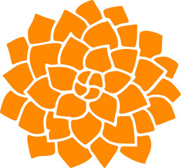 Wall Mural - orange dahlia flower illustration