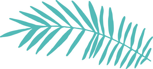 Wall Mural - Dark Green Palm Leaf Illustration