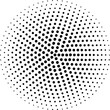 Halftone effect abstract dotted circles