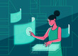 © Xènia Besora Sala/Stocksy - Woman using interfaces in cyberspace