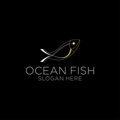 Wall Mural - Ocean fish logo icon design vector 