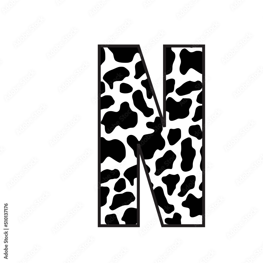 cow print font svg, cow pattern half print font letters alphabet svg ...