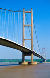 The Humber Bridge over the River Humber near Hull in the county of Humberside, England, UK.