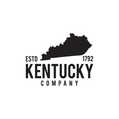 Wall Mural - Kentucky map outline map logo design