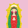 © Gemma can fly/Stocksy - Colorful queen minimal Mexico religious illustration