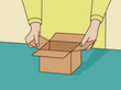 © Xènia Besora Sala/Stocksy - Crop person opening carton box