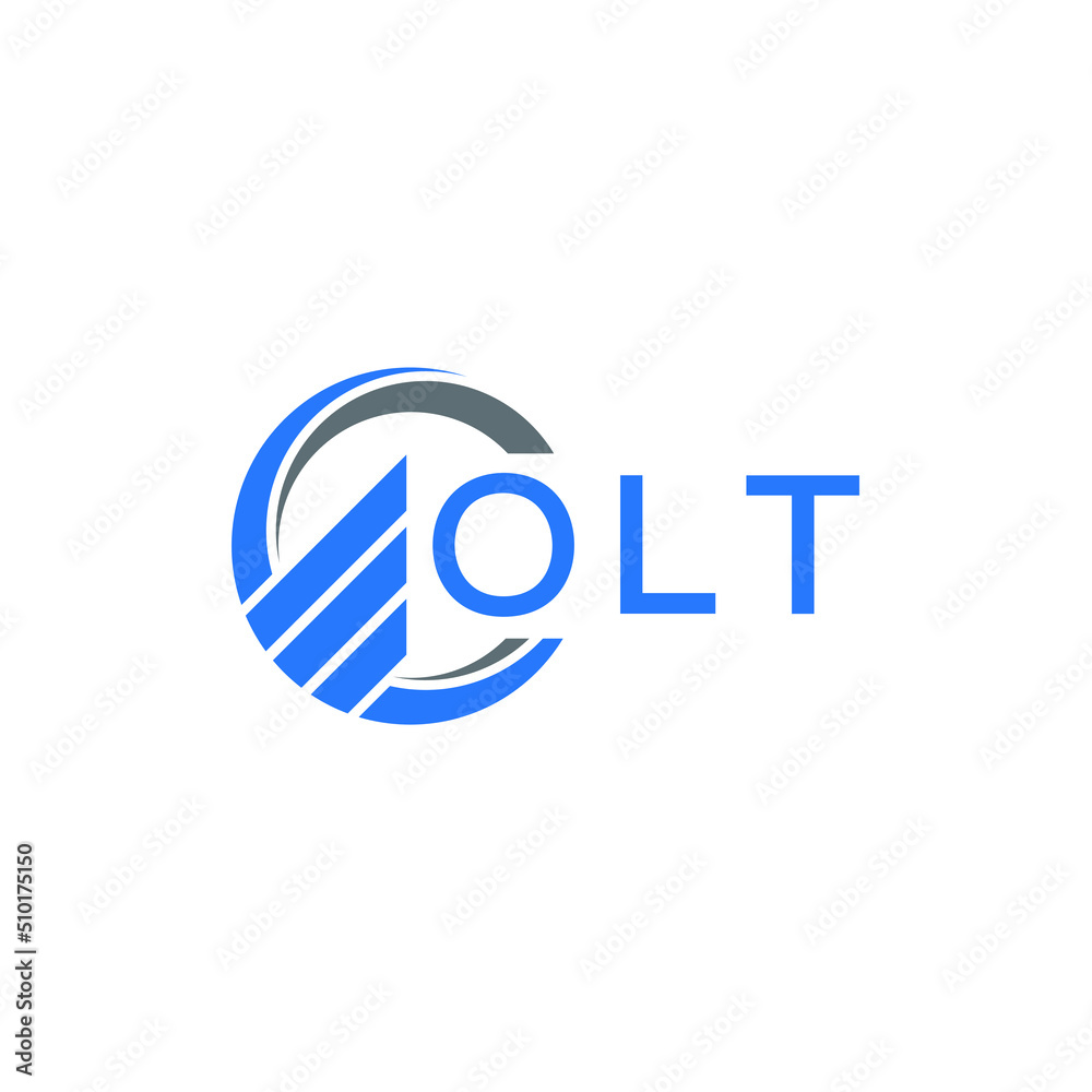 OLT Flat accounting logo design on white background. OLT creative initials Growth graph letter logo concept. OLT business finance logo design.