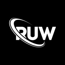 RUW Logo. RUW Letter. RUW Letter Logo Design. Initials RUW Logo Linked With Circle And Uppercase Monogram Logo. RUW Typography For Technology, Business And Real Estate Brand.