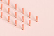 © Giada Canu/Stocksy - many exclamation points on a pink background. 3d render