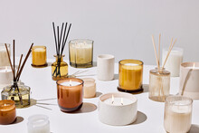 Candles And Reed Diffusers For Aromatherapy Session