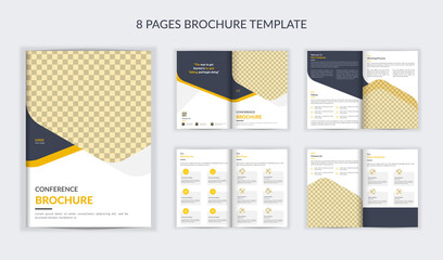 Modern and creative 8 pages business company profile brochure template