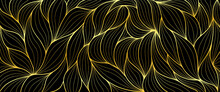 Pattern  Gold Leaves For Luxury Graphic Background Template