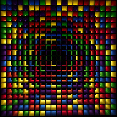 Poster - Texture and background of multi-colored volumetric figures. Design