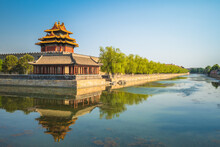 Corner Tower At The Forbidden City, Beijing, China