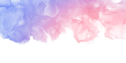 Aufkleber - Abstract art pink purple blue pastel gradient paint background with liquid fluid watercolor alcohol ink texture