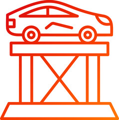 Sticker - Car Lift Icon Style